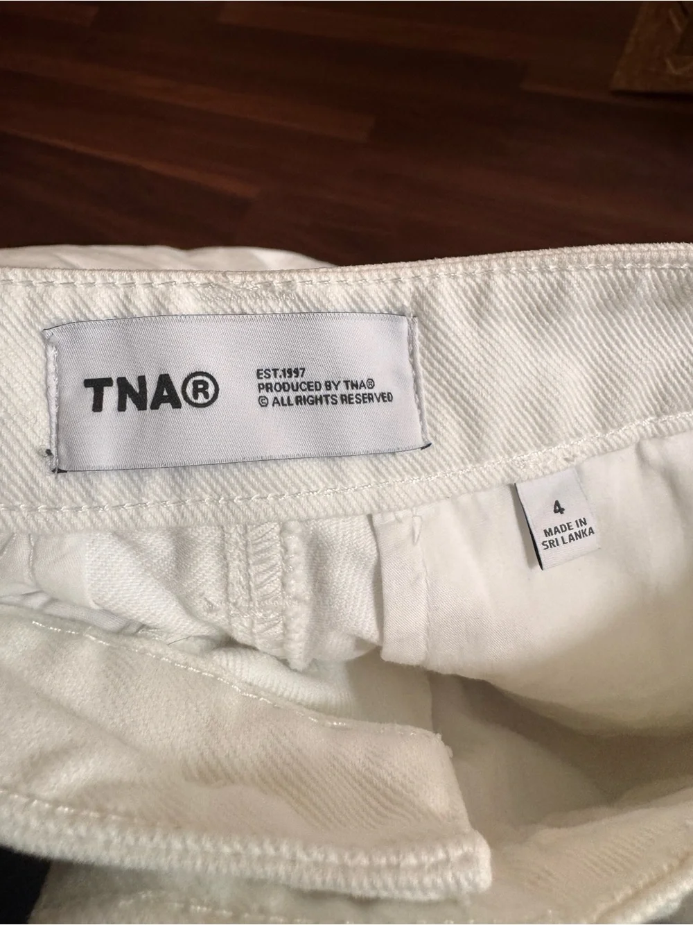 TNA • ARITZIA White Cargo Jeans Size